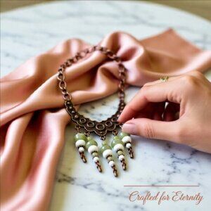 Handcrafted Copper & Green Jasper Set — Earthy Luxe Jewelry That Turns Heads